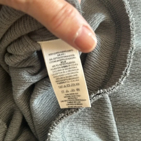 We The Free Rainbow Thermal Henley Long Sleeve Women's Size L, Dark Gray - Picture 9 of 12